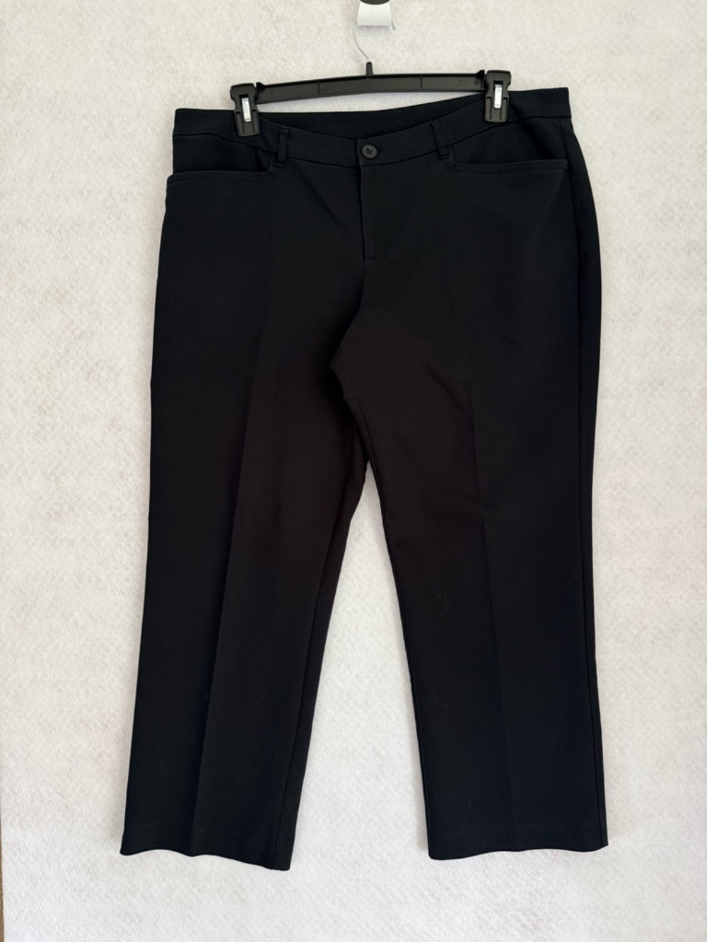 Christopher & Banks Classic Black Straight-Leg Dress Pants 16‎ petite